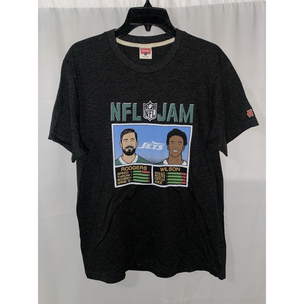 Homage New York Jets Aaron Rodgers Garrett Wilson NFL Jam T‎ Shirt Large